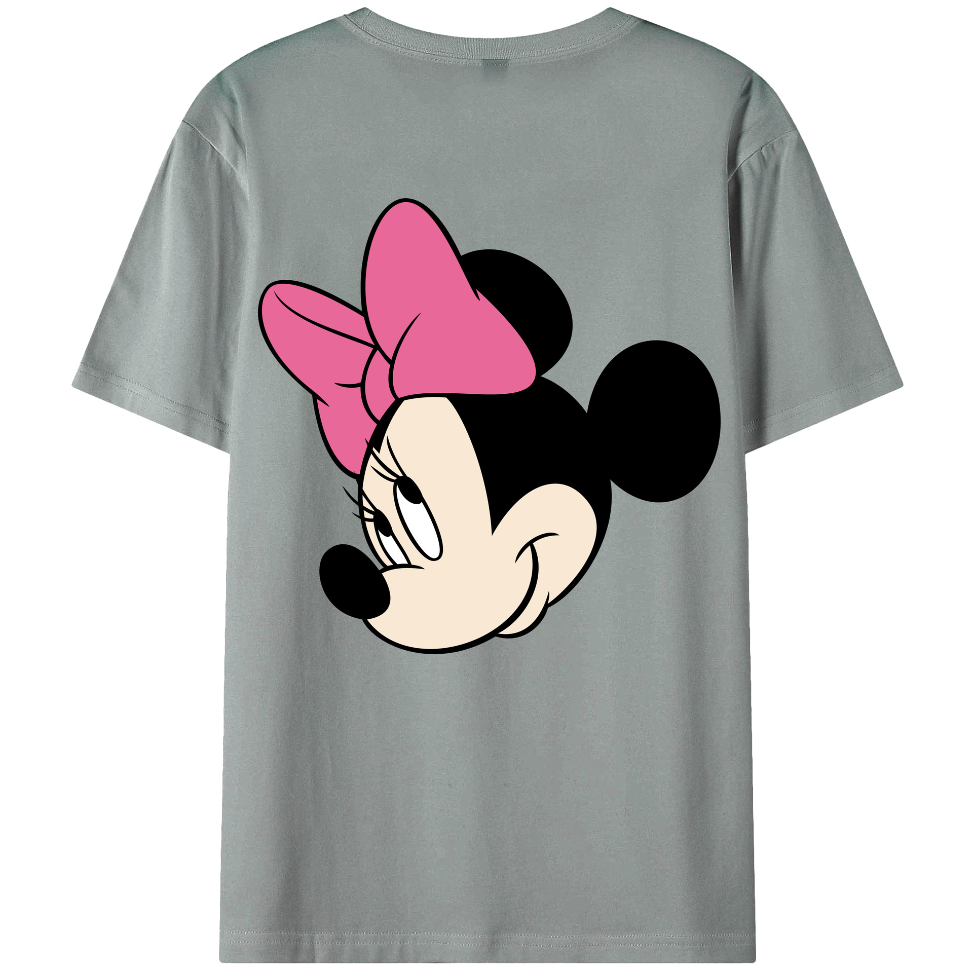 ミッキーマウス Mickey Mouse 綿100％ メンズ半袖Tシャツ（バックプリント） 通気性
